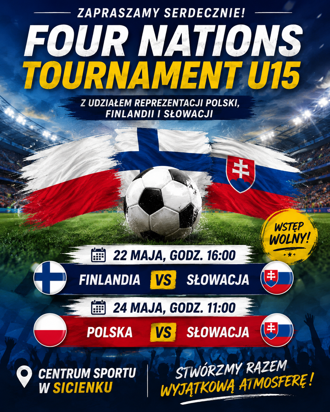 Zdjęcie obrazujące aktualność: Four Nations Tournament U15 w Sicienku! 